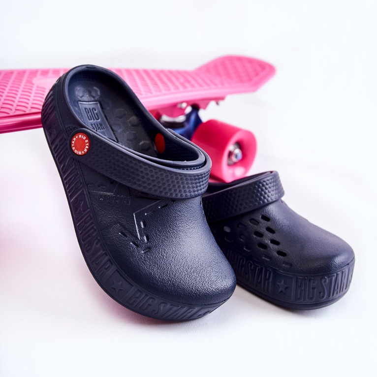 Pantuflas Ligeras Infantiles Kroks Big Star II375002 Azul Marino 2