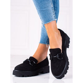 Zapatos negros de ante de Vinceza 1