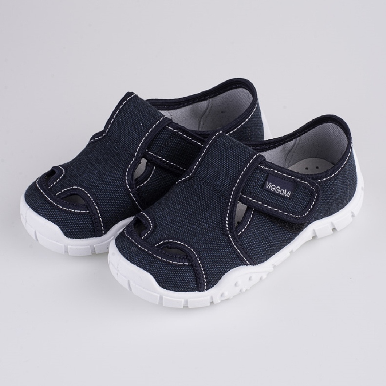 Zapatillas casa niño Viggami Adaś clásico azul marino 2