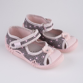 Pantuflas de niña Viggami Milenka estampado rosado gris 2