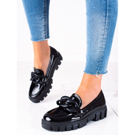 Zapatos Vinceza lacados en negro 1