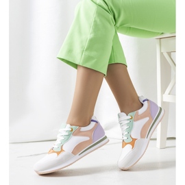 Zapatillas de mujer Kindler blancas y moradas blanco púrpura rosa 1