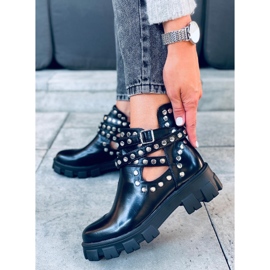 Botas cortadas con tachuelas negro NC1127 Negro 3