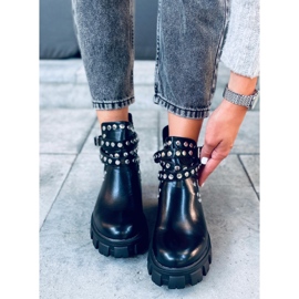 Botas cortadas con tachuelas negro NC1127 Negro 4