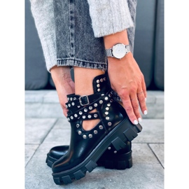 Botas cortadas con tachuelas negro NC1127 Negro 5