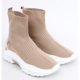 Botines estilo calcetín de Gina Khaki beige 5