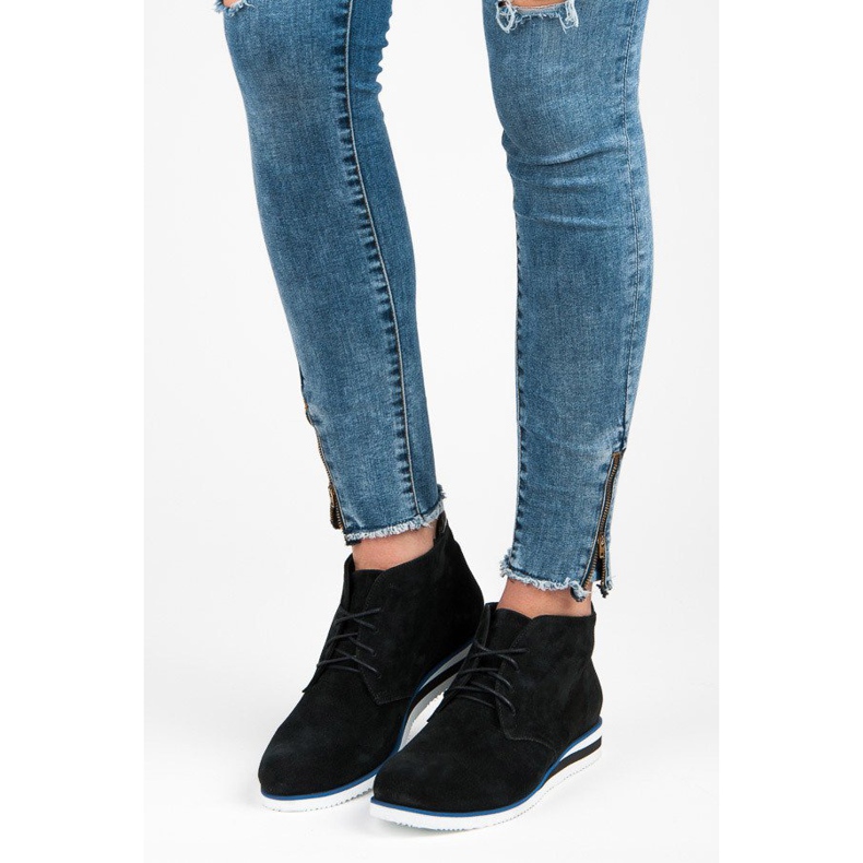 Vinceza Botines de piel negro 2