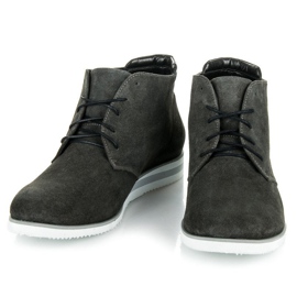 Vinceza Botines de piel gris 6