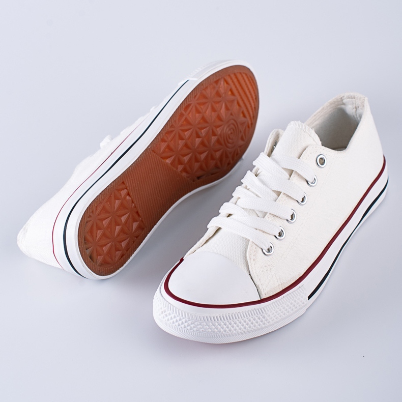 Deportivas clásicas juveniles Shelovet blancas blanco 1