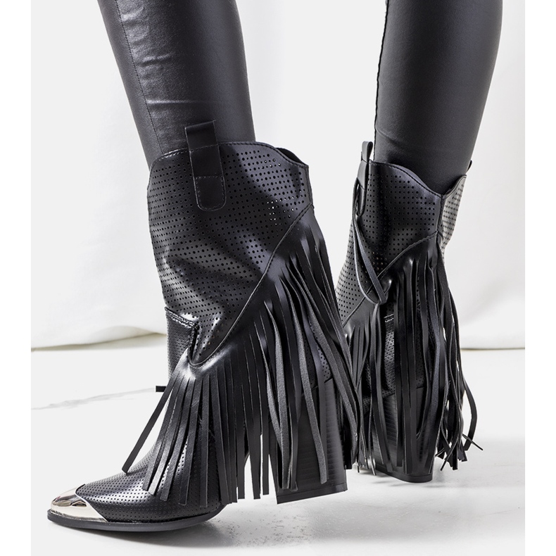 Botas cowboy negras de Wando negro 1