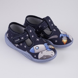 Pantuflas para niños con estampado Viggami Pawełek azul 1 Pantuflas para niños con estampado Viggami Pawełek azul 1