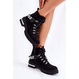PS1 Botas Cálidas De Ante Con Cinturón Negro Aurelio 6