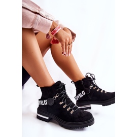 PS1 Botas Cálidas De Ante Con Cinturón Negro Aurelio 9