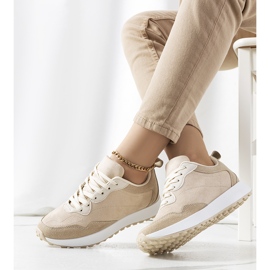 Deportivas beige para mujer Buoro 1
