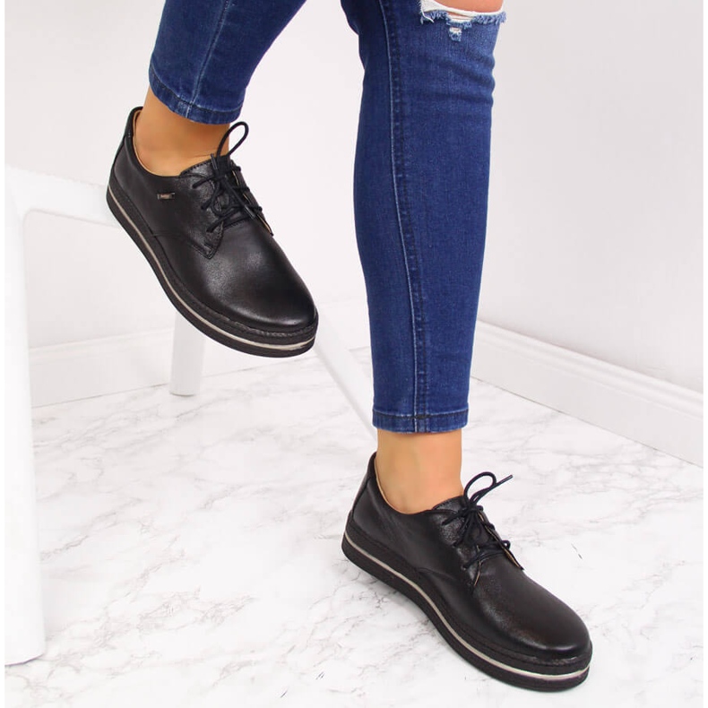 Zapatos mujer piel negra Helios 380 negro 1