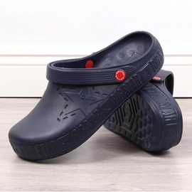 Zapatillas casa niños kroks azul marino Big Star II375002 3