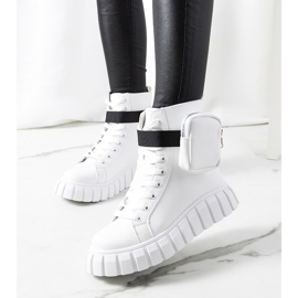 Zapatillas blancas en la plataforma Haver blanco 1