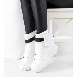 Zapatillas blancas en la plataforma Haver blanco 2