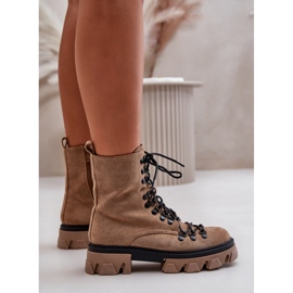 Botas Cálidas Ante Atadas Pierro Marrón 8