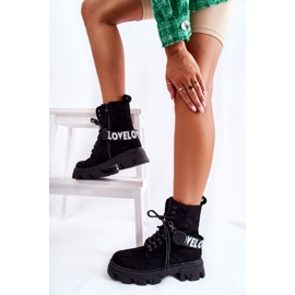 Botas Altas De Ante Con Calentamiento Black Danity negro 5