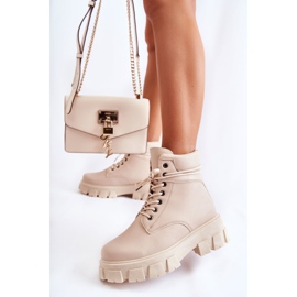 Botas Mujer Warm Light Beige Flavin Boots 7