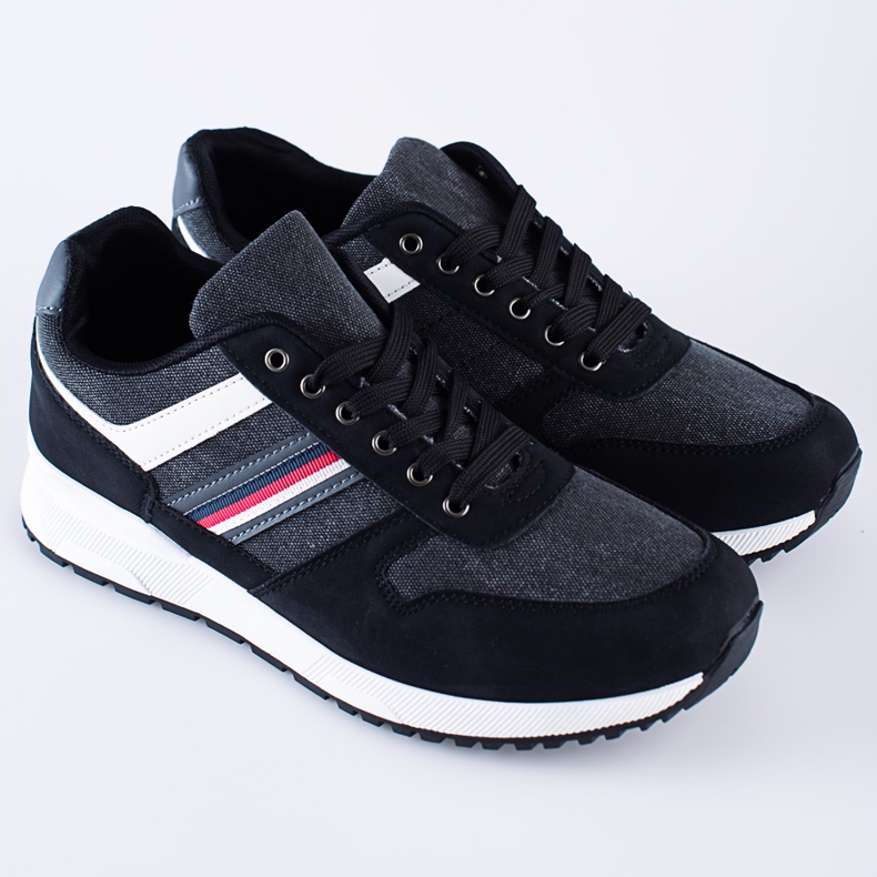 Deportivas hombre Shelovet negras cómodas negro 1