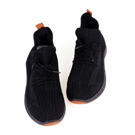 SHELOVET Zapatillas fitness negras hombre negro rojo 1
