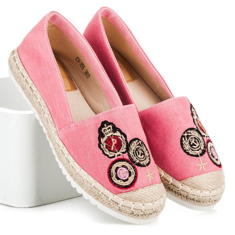 Jolyvia Alpargatas con parches rosa 1
