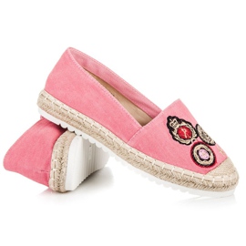 Jolyvia Alpargatas con parches rosado 4