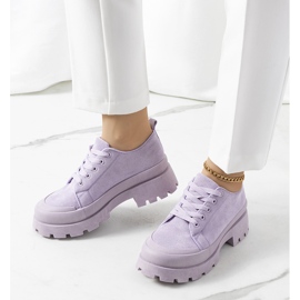 BM Zapatillas moradas en la plataforma Dearth violeta 1