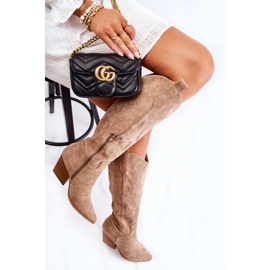WJ2 Botas camperas de ante con pespuntes beis oscuro Beverly beige 6