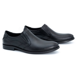 Olivier Zapatos de hombre elegantes en piel 283LU negro 2