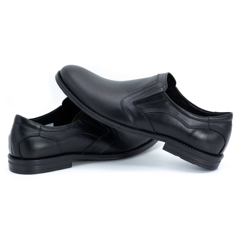 Olivier Zapatos de hombre elegantes en piel 283LU negro 4