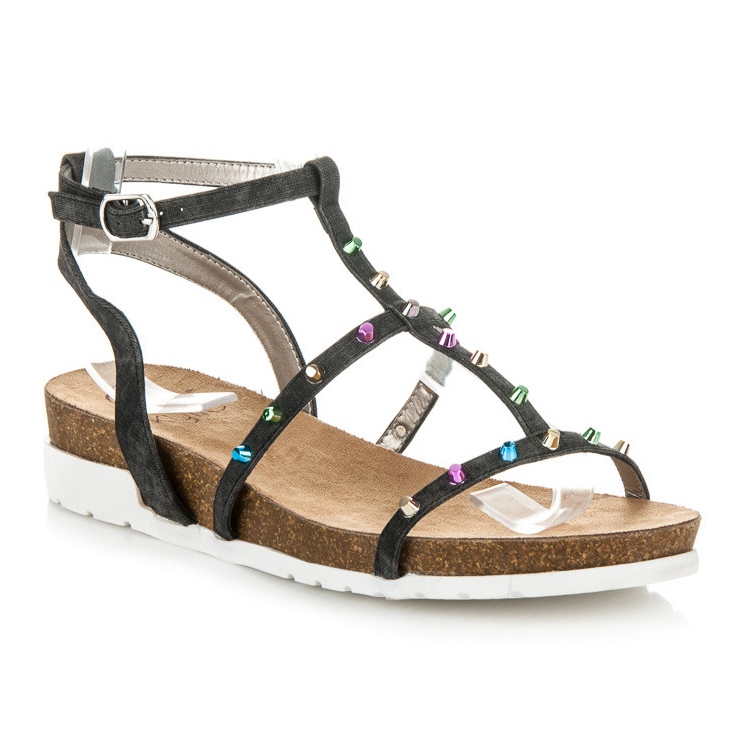 Sandalias de cuña KYLIE negro 1