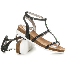 Sandalias de cuña KYLIE negro 4