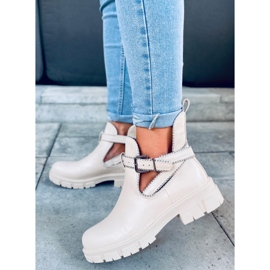 Botines con aberturas Korina Beige 2