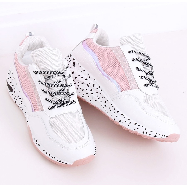 Deportivas mujer Milano Rosa blanco rosado 1