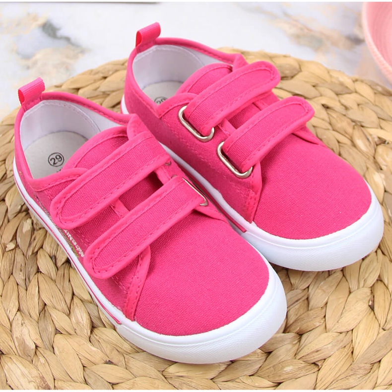 Atletico Deportivas de niña Atlético rosa con velcros rosado 2