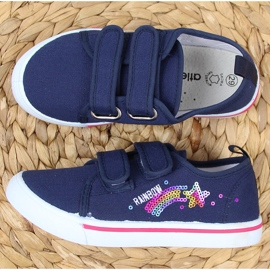 Deportivas atletico azul marino con velcros para niña 2 Deportivas atletico azul marino con velcros para niña 2