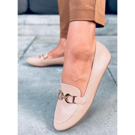 Mocasines de mujer Amiya Caqui beige 1