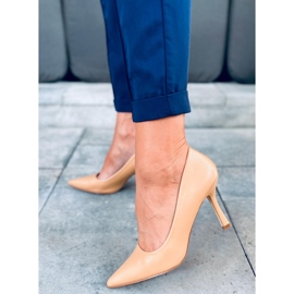 Zapatos de salón mujer en grano Aurora Camel marrón 1 Zapatos de salón mujer en grano Aurora Camel marrón 1