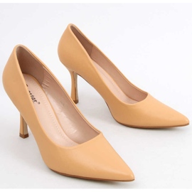Zapatos de salón mujer en grano Aurora Camel marrón 5
