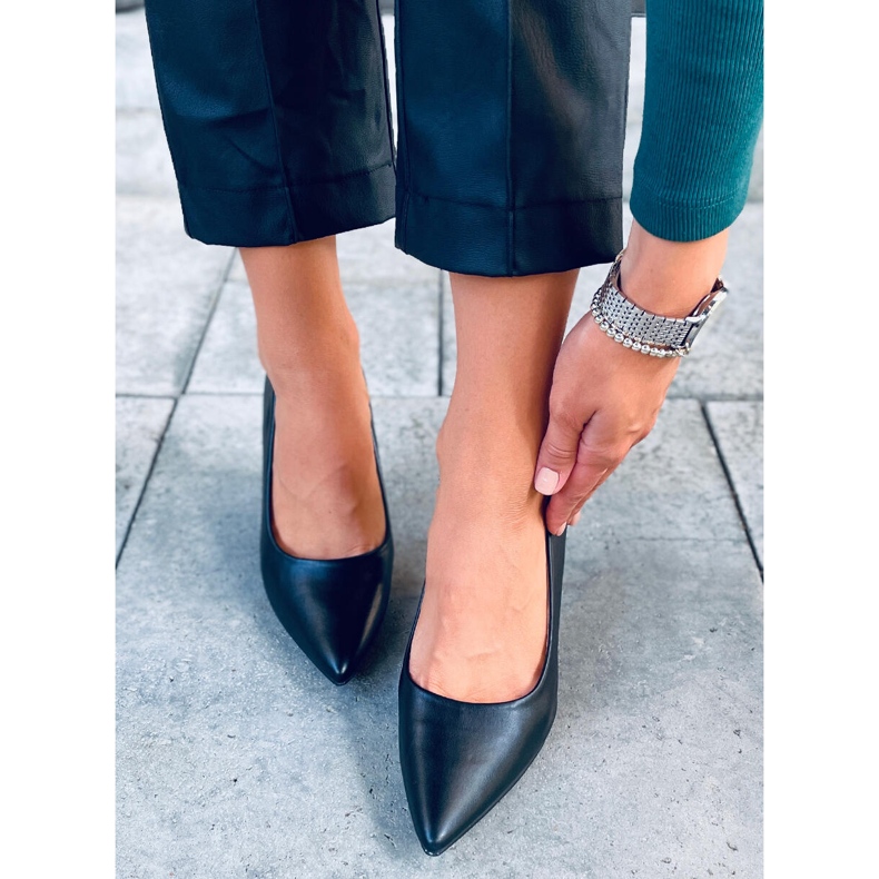 BM Stilettos mujer flor Aurora Negro 1