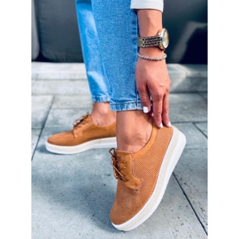 Mocasines alpargatas cordones camel Guermo marrón 3