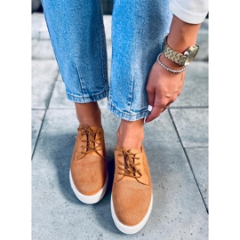 Mocasines alpargatas cordones camel Guermo marrón 4