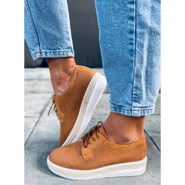 Mocasines alpargatas cordones camel Guermo marrón 5