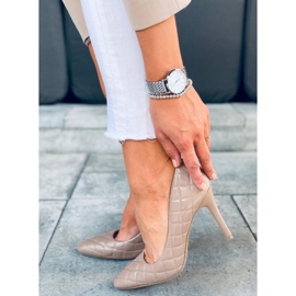 Stilettos de mujer Modi Khaki acolchados beige caqui 4