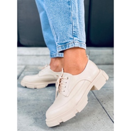 Mocasín con suela alta Unna Beige 1