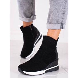 Botas deportivas de mujer Vinceza sobre plataforma negra negro 1