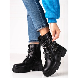 Botas rockeras de mujer Shelovet negras negro 1